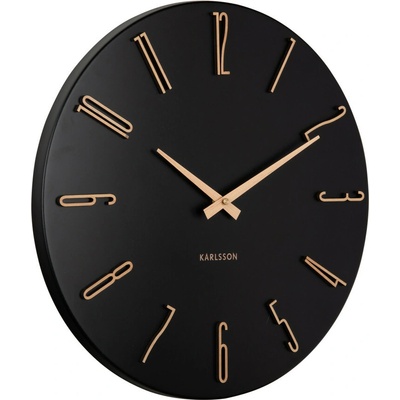 Karlsson KA6072BK – čierne, tichý chod, 40 cm