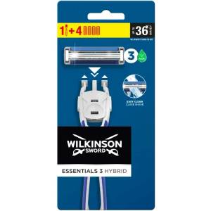 Wilkinson Sword Wilkinson Essential 3 Hybrid - самобръсначка + 4 резервни глави
