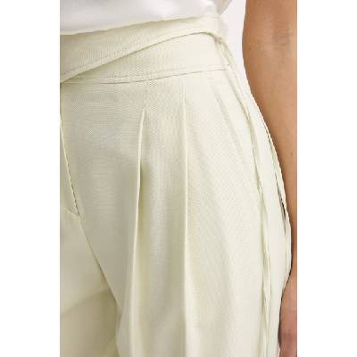 BOSS Orange широк панталон дамски с добавен лен C Talily (50556552)