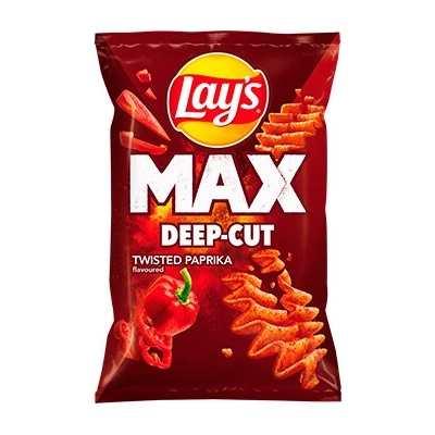 Lays MAX Deep-Cut Twisted Paprika 24 x 120 g
