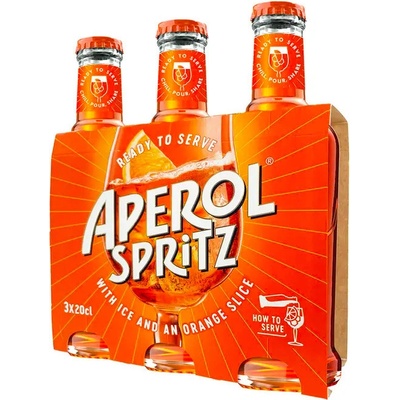 Aperol Spritz RTS 9% 3 x 0,2 l (holá láhev) – Sleviste.cz