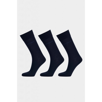 Gant ponožky MERCERIZED COTTON SOCKS 3-PACK modrá