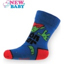 NEW BABY dětské bavlněné ponožky modré monster modré