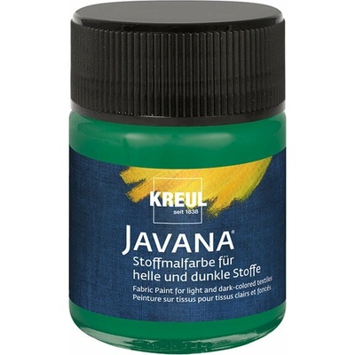Javana farba na svetlý a tmavý textil 50 ml tmavozelená