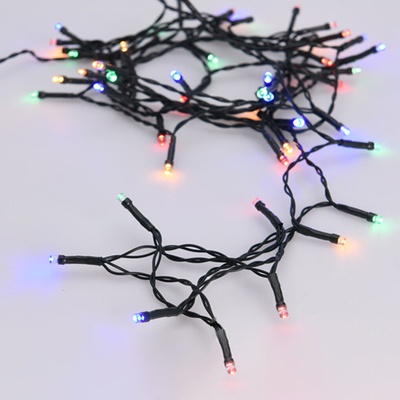 HOME ELEMENTS Solárna svetelná reťaz 50 LED farebná
