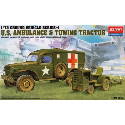 Academy Dodge Ambulance & Tractor 1:72