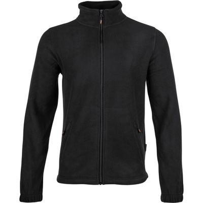 Bennon Fleece mikina na zip se stojáčkem černá