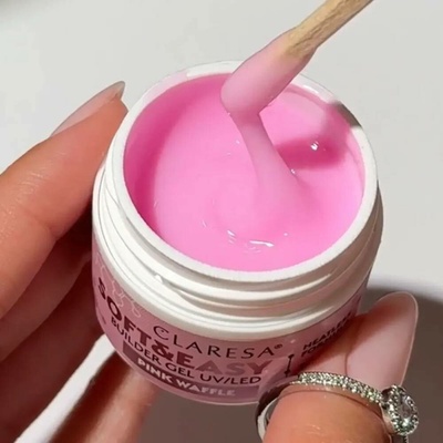 Claresa Uv Led gél na nechty Soft Easy Builder gel pink waffle 12g