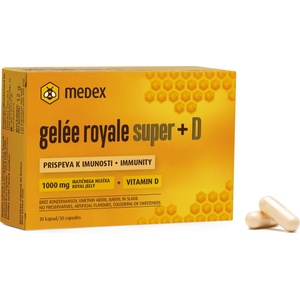 Medex Пчелно млечице Super + D - 30 капсули