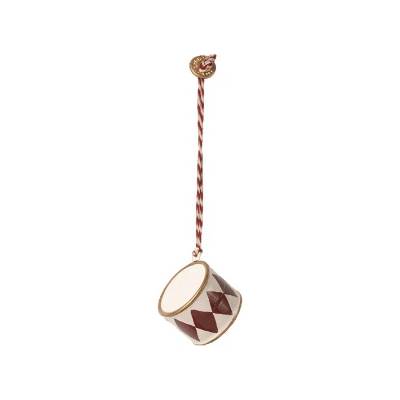 Vánoční plechová ozdoba Drum Small Red Maileg