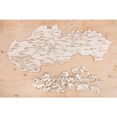 PDK4 Puzzle v dřevěné krabičce - Slovensko - Lázně a Aquaparky
