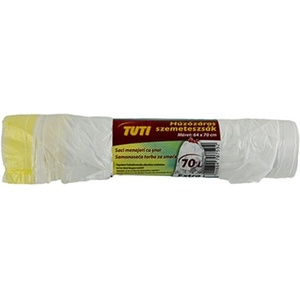 TUTI Торба за боклук със затваряща се лента, 70 л, 15 бр. , 64x70 см, 19 , TUTI, бяла PDP_342 (PDP_342)