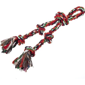 Pet Interest® Памучна играчка - въже с ръкохватка, 5 възела