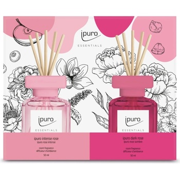 ipuro Essentials Intense Rose & Dark Rose 2x50ml дифузер в подаръчна кутия,
