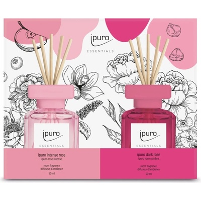 ipuro Essentials Intense Rose & Dark Rose 2x50ml дифузер в подаръчна кутия,