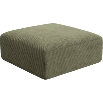 Cosmopolitan Design Zelená manšestrová podnožka Campi 90 x 90 cm