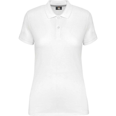 Kariban WK275 Dámske pracovné piqué polo z ťažkej bavlny biela