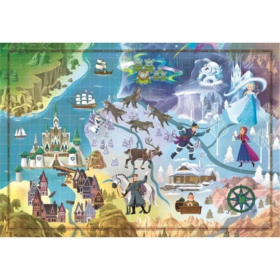 Clementoni Story Maps Frozen 1000 dielov