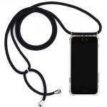  Гръб Airbag soft tpu с черна връзка за iPhone 11 6.1 - Прозрачен