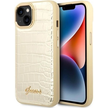 GUESS Кейс Guess GUHCP14MHGCRHD за iPhone 14 Plus 6.7"", златен / златен, твърд, Croco Collection (GUE002239-0)