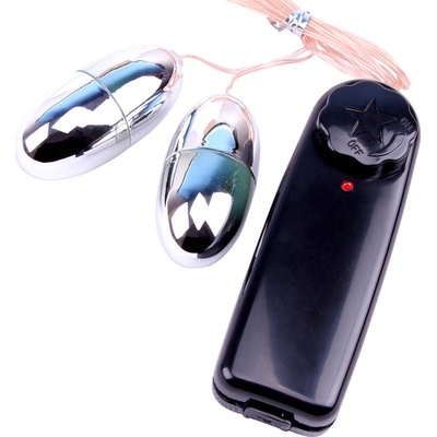 Double Pocket Exotics Silver Luxusní vibrační vajíčka
