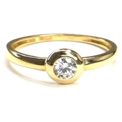 Pattic prsten ze žlutého zlata a zirkonem ARP014501