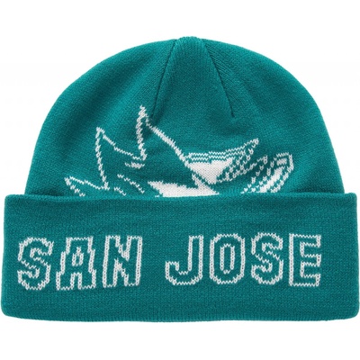 Mitchell & Ness pánská zimní čepice San Jose Sharks NHL K.O. Knit Sharks