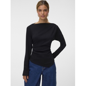 VERO MODA Топ с лодковидно деколте MILLE черен Vero Moda | Cheren | ЖЕНИ | S