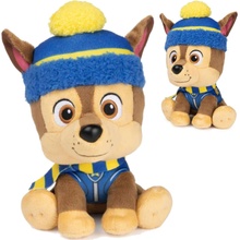 pes CHASE z PAW PATROL v zimnej čiapke a šále 18 cm