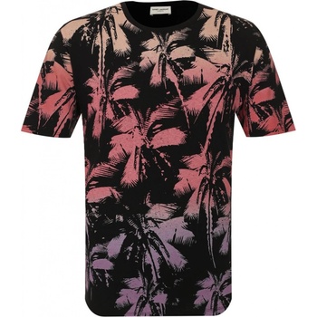 SAINT LAURENT Palm Tree Black tričko černá