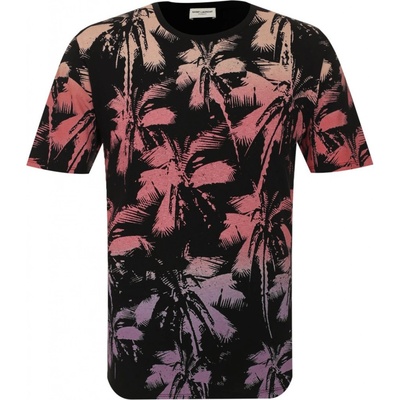 SAINT LAURENT Palm Tree Black tričko černá