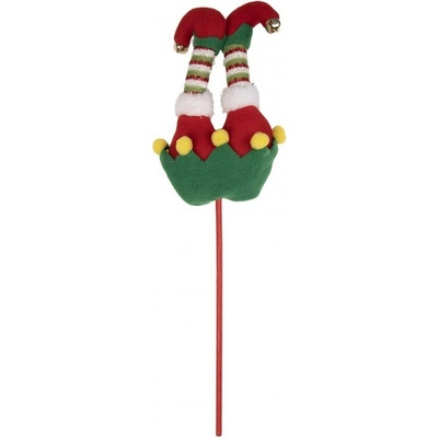 Kouzelný vánoční zápich nohy skřítek Elf - 12*7*43 cm - Clayre & Eef