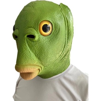 Ryba zelená silikonová maska na obličej
