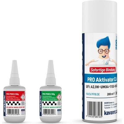 KAVAN PRO PNEU střední a řidké vteřinové lepidlo 20 g + Kavan aktivátor CA 150 ml