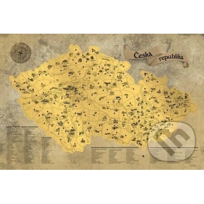 Giftio Stírací mapa Česká republika Deluxe XXL