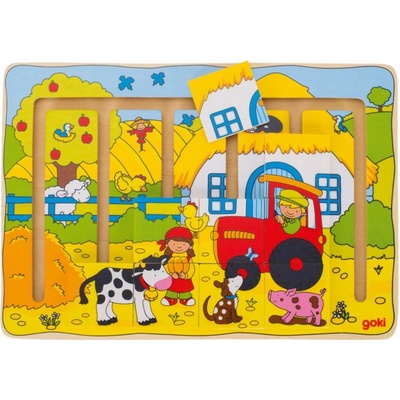 Goki didaktické puzzle Farma