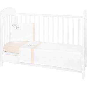 KikkaBoo Спален комплект с бродерия Kikkaboo - Dreamy Flight, EU Style, 60 х 120 сm, 3 части (41101030129)