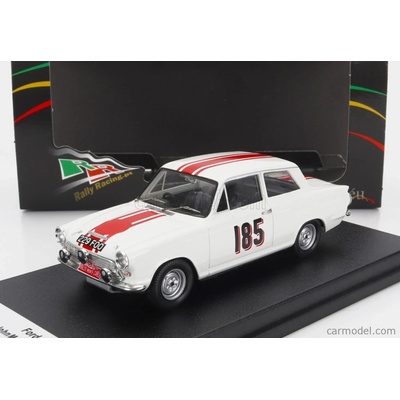 Trofeu Ford england Cortina Gt N 185 Rally Montecarlo 1964 J.manussis J.uren Bílá Červená 1:43