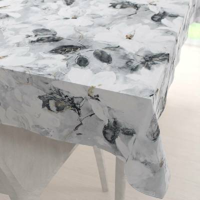 Biante Sametový ubrus Tamara TMR-006 Designové květiny na šedém 60x100 cm