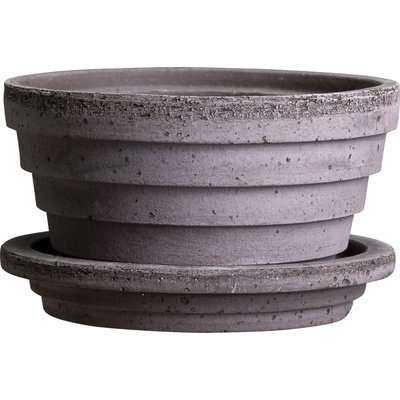 Bergs Potter Саксия Planet Mars с поставка 12 см сива (PLAG12S)