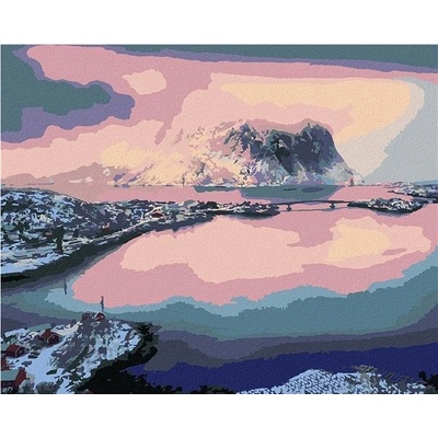 zuty Malování Podle Čísel Krásné Norsko 80 x 100 Cm Plátno Rám