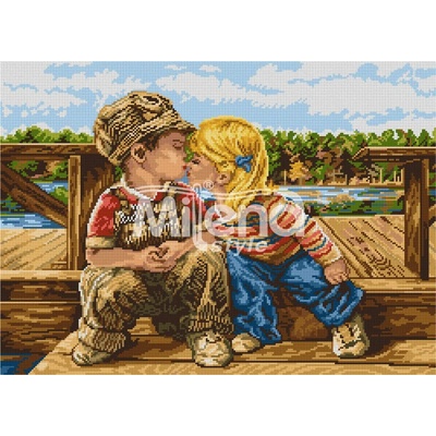 Milena Style Обещание - гоблен със схема конци Ariadna 1: 1