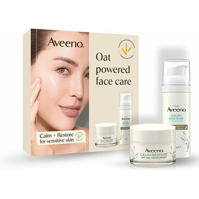Aveeno Calm Restore hydratační pleťový gel 50 ml + hydratační noční krém 50 ml