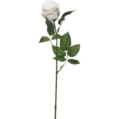 Umělá květina Růže 70 cm, krémová