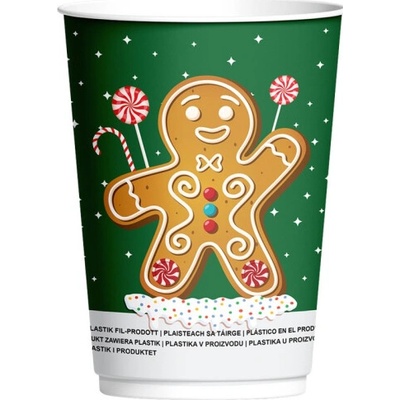 Intertan SA Papierový pohár Vianoce Christmas O90 mm 12oz, 330 ml Typ D-Ze