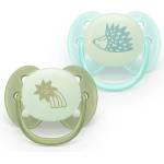 Philips AVENT Залъгалки Philips Avent Ultra Soft NightTime 0-6м таралеж/звезда момче (Ultra Soft NightTime)