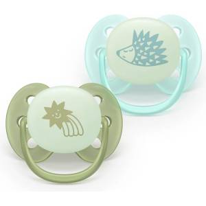 Philips AVENT Залъгалки Philips Avent Ultra Soft NightTime 0-6м таралеж/звезда момче (Ultra Soft NightTime)