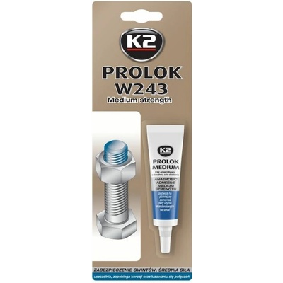 K2 Lepidlo na závity střední pevnost 6 ml