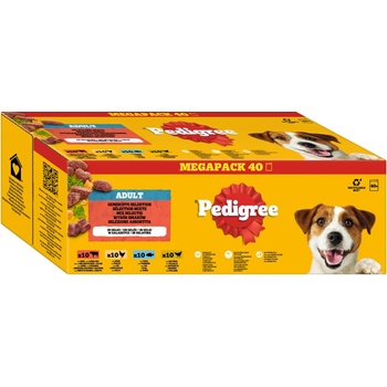 Pedigree mixed selection v želé 4 druhy 40 x 100 g