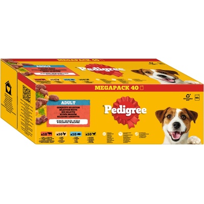 Pedigree mixed selection v želé 4 druhy 40 x 100 g